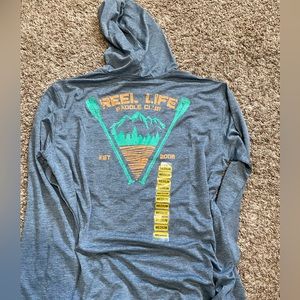 mens Reel life hoodie